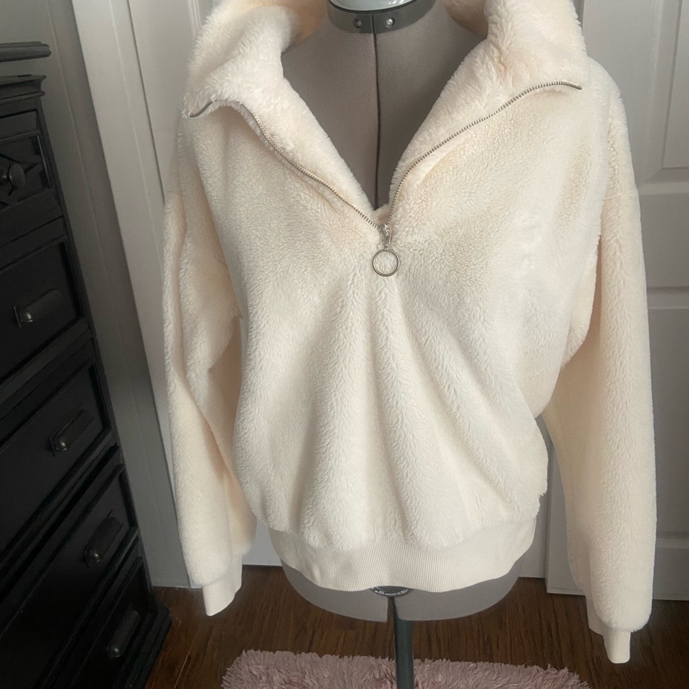Nine West Cream Teddy Jacket